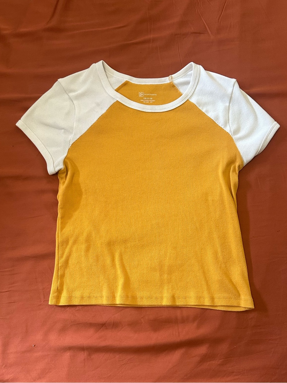 Yellow and White Top - Slightly Cropped